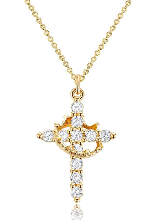 Cross & Crown Necklace